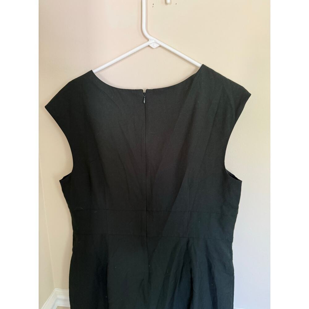 Ann Taylor Loft Square Neck Knee Length Dark Green NWOT Wool Blend Dress- Sz 14 - Picture 7 of 9
